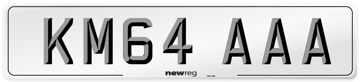 KM64 AAA Number Plate from New Reg